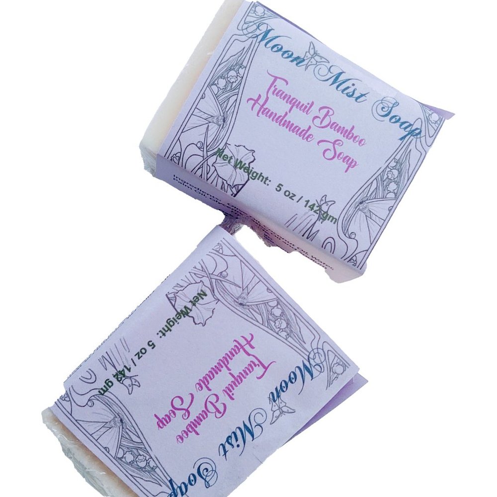 Tranquil Bamboo Handmade Homemade Bar Soap Vegan 5 Ounce Each Bar